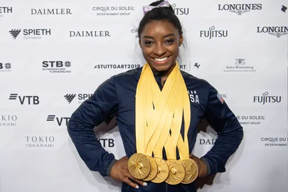 Gymnast Simone Biles competing