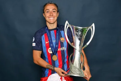 Footballer Lucy Bronze during a match