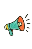 Illustration of a megaphone