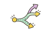 Illustration of branching pathways